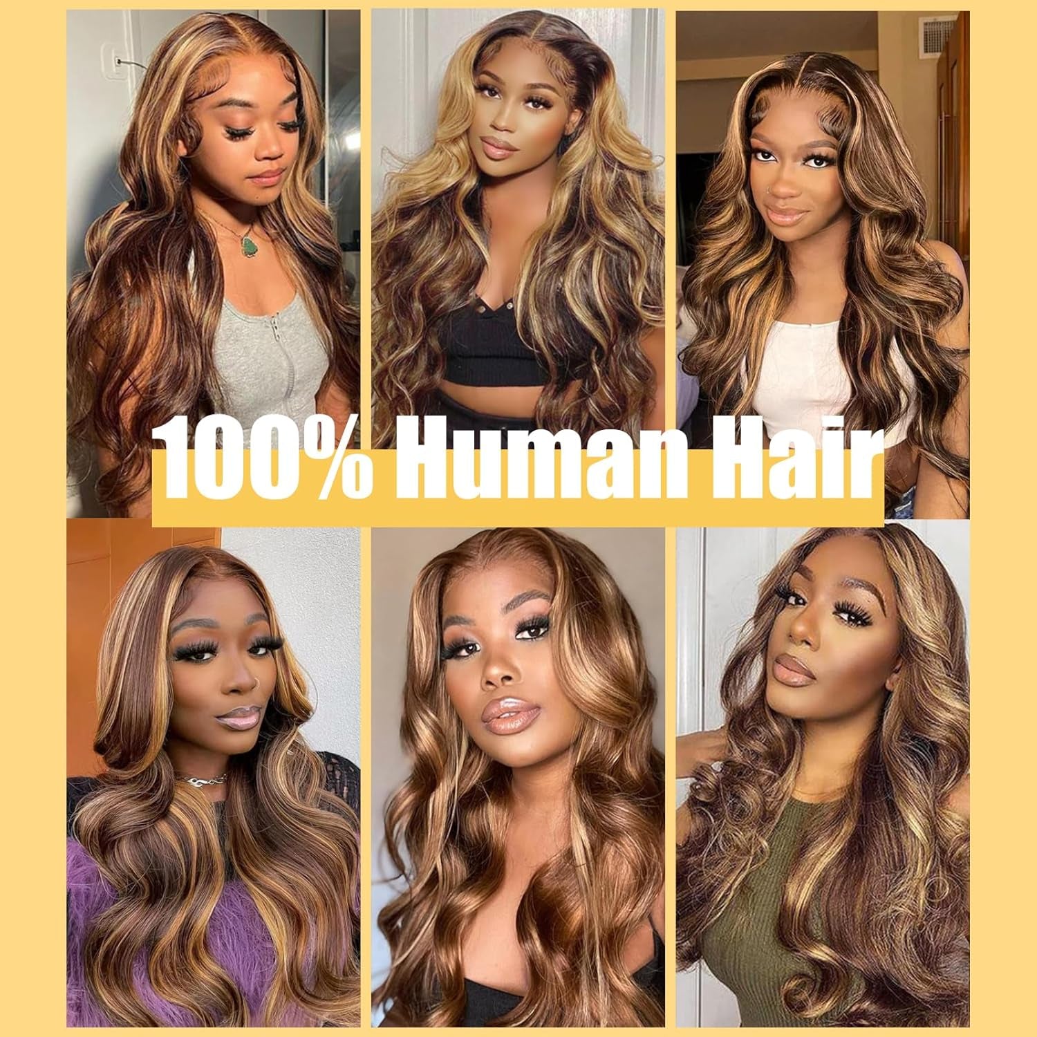 Ombre Lace Front Wig Human Hair 4/27 13X4 Body Wave Highlight Lace Front Wig Human Hair Pre Plucked with Baby Hair Honey Blonde Wig Human Hair 180% Density Colored Wigs Human Hair for Women 30 Inch