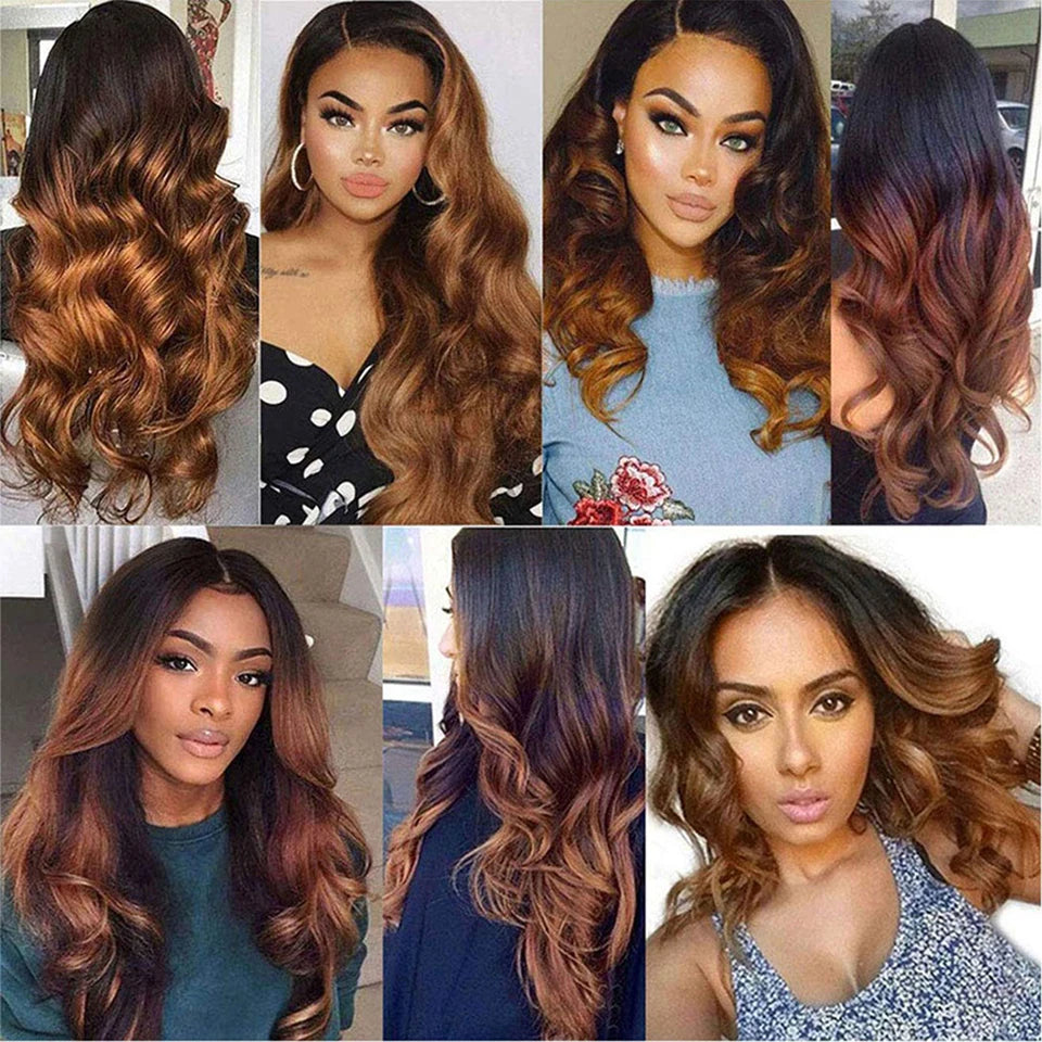 1B/27 Ombre Human Hair Wigs Clearance Sale Body Wave HD Lace Front Wigs for Women Honey Blond Glueless 13X4 Lace Frontal Wig180%