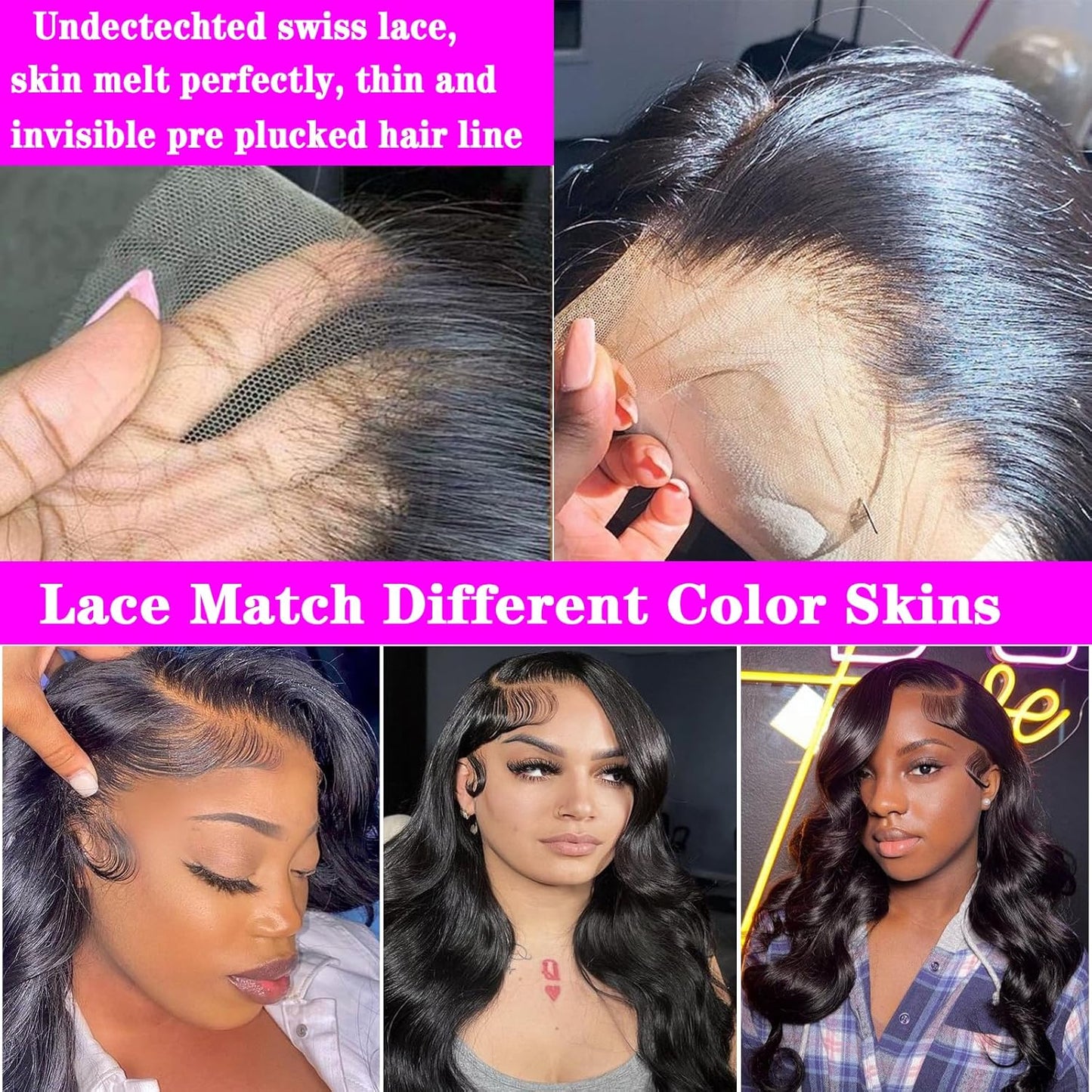 Body Wave Lace Front Wigs Human Hair Pre Plucked 180% Density 13X4 HD Transparent Human Hair Lace Front Wigs for Black Women Glueless 28 Inch Brazilian Virgin Natural Black Wigs with Baby Hair