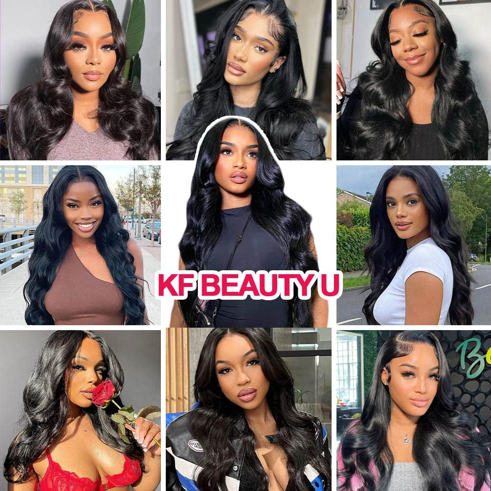 30 Inch Lace Front Wigs Human Hair Pre Plucked with Baby Hair Body Wave 13X4 Transparent Lace Front Wigs for Black Women Glueless Wigs Unprocessed Brazilian Virgin Human Hair Natural Black