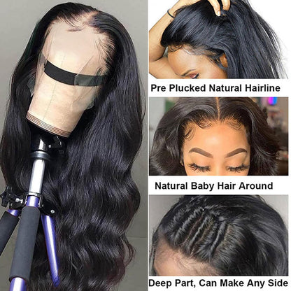 Body Wave Wig 13X6 HD Lace Front Wigs Human Hair Pre Plucked Body Wave Lace Front Wigs Human Hair 200 Density Frontal Wigs for Black Women Human Hair Wig 26 Inch