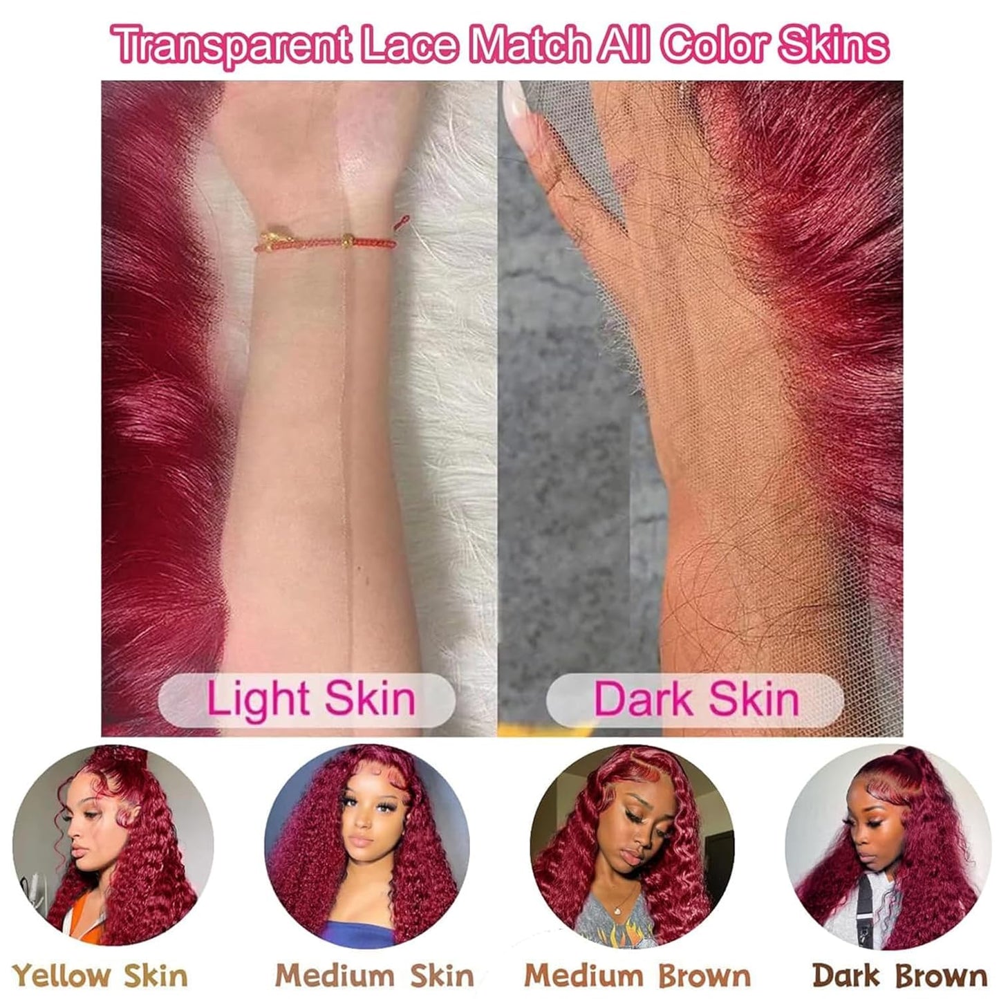 99J Burgundy Lace Front Wigs Human Hair HD Lace Front Wigs Human Hair Pre Plucked 180% Density Burgundy 13X6 Deep Wave Frontal Wigs Natural Hairline Human Hair Wigs for Women 22 Inch