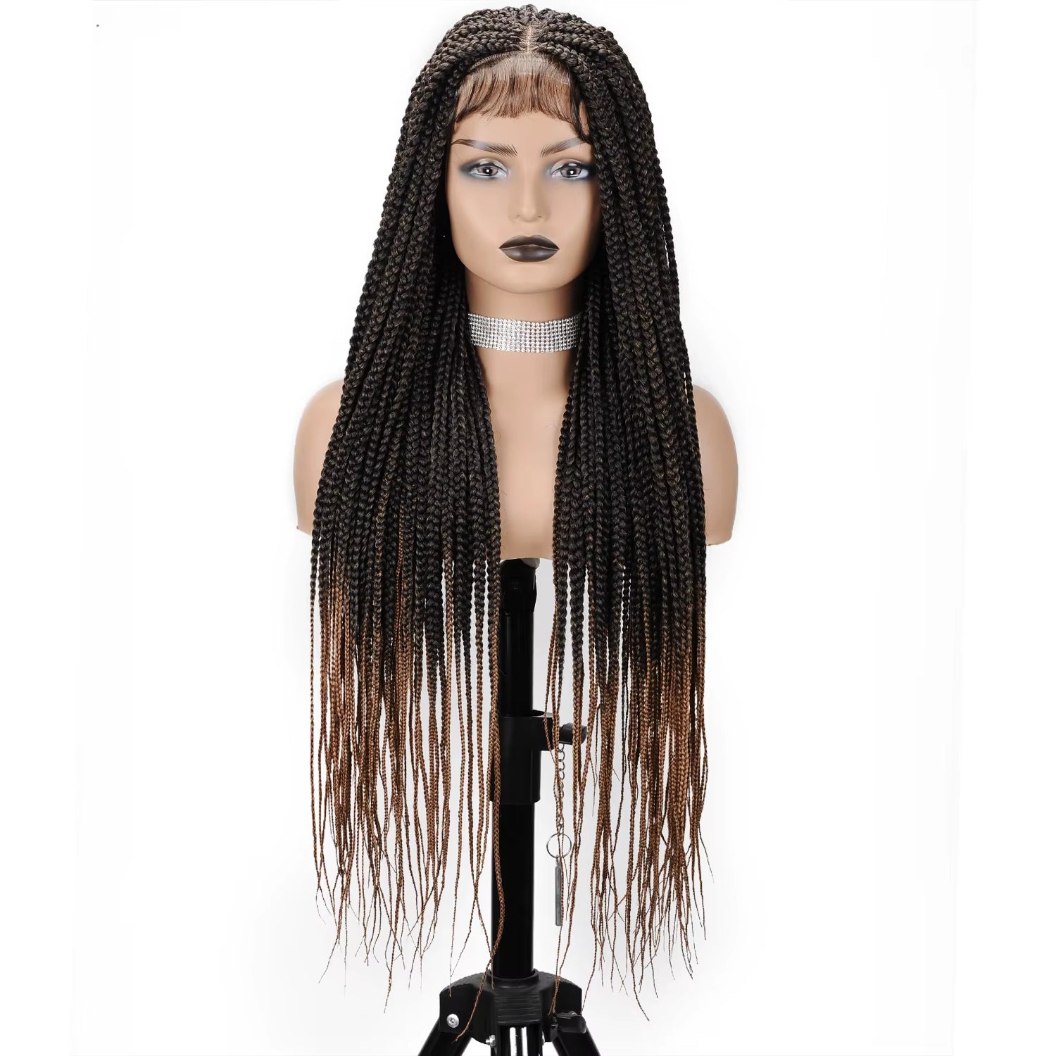 36" Full Lace Braided Wigs Synthetic Hair Box Braids Lace Front Wigs Knotless Braided Wigs for Black Women Braiding Wigs African