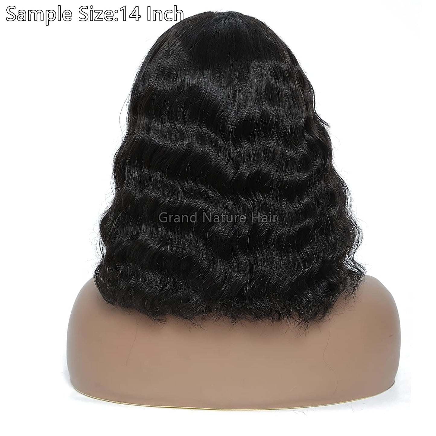 Ready to Go Human Hair Bob Wigs for Black Women with Bangs, Loose Deep Wet Wavy Bob Wig Human Hair Glueless Bang Wig Hman Hair Wigs (Wet and Wavy-16, Bob Wigs with Bangs Human Hair)