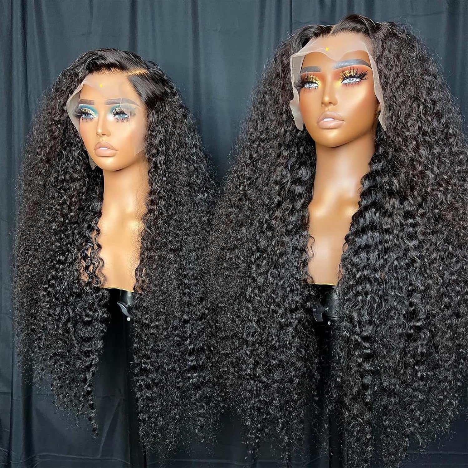 20 Inch Deep Wave Lace Front Wigs Human Hair Wigs for Women 13X6 Deep Curly Lace Frontal Wigs Human Hair 250 Density HD Lace Front Wigs Human Hair Pre Plucked with Baby Hair