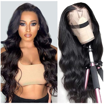 Body Wave Lace Front Wigs Human Hair Pre Plucked with Baby Hair Glueless Lace Frontal Wigs Brazilian Virgin Human Hair 150% Density Human Hair Wigs for Black Women（20Inch）