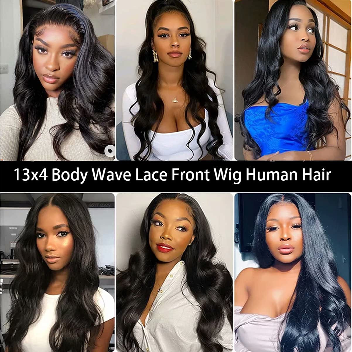 Body Wave Lace Front Wigs Human Hair Pre Plucked with Baby Hair Glueless Lace Frontal Wigs Brazilian Virgin Human Hair 150% Density Human Hair Wigs for Black Women（20Inch）